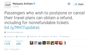 Twitter   MAS  Passengers who wish to postpone ...